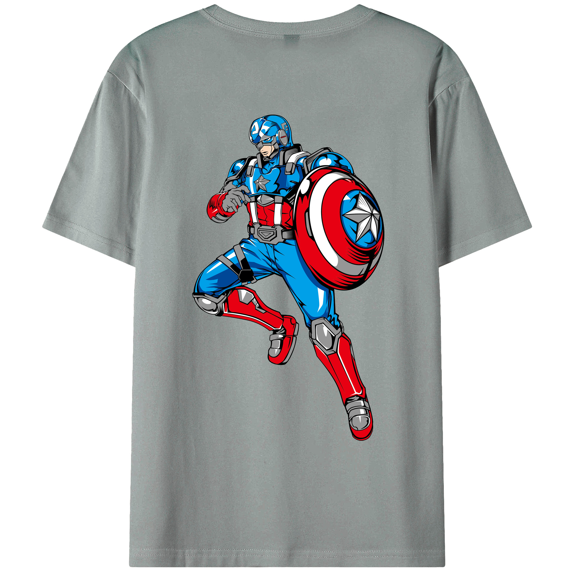 （画像用） アベンジャーズ The Avengers 綿100％ メンズ半袖Tシャツ（バックプリント） 通気性